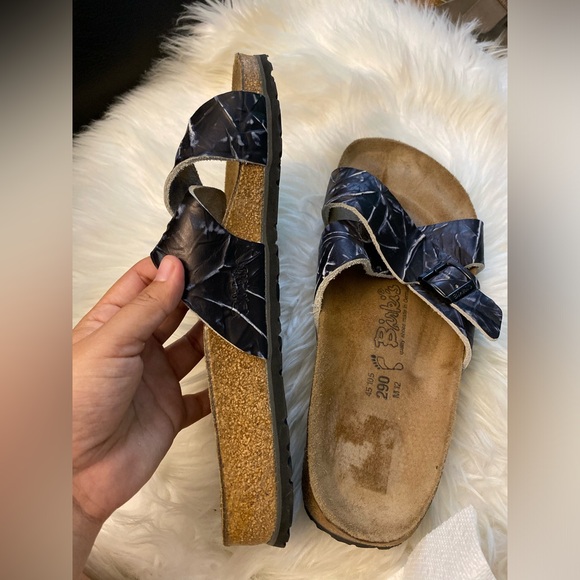 Birkenstock Birki’s Santosa Slides Sandals Men's blue Palm size 12 - Picture 4 of 8